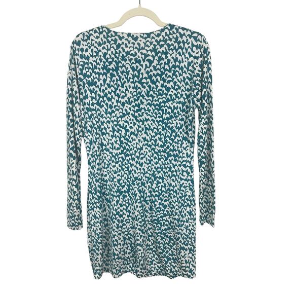 Diane Von Furstenberg Reina Long Sleeve Shift Dress 100% Silk Classic Size 8 - Picture 8 of 14